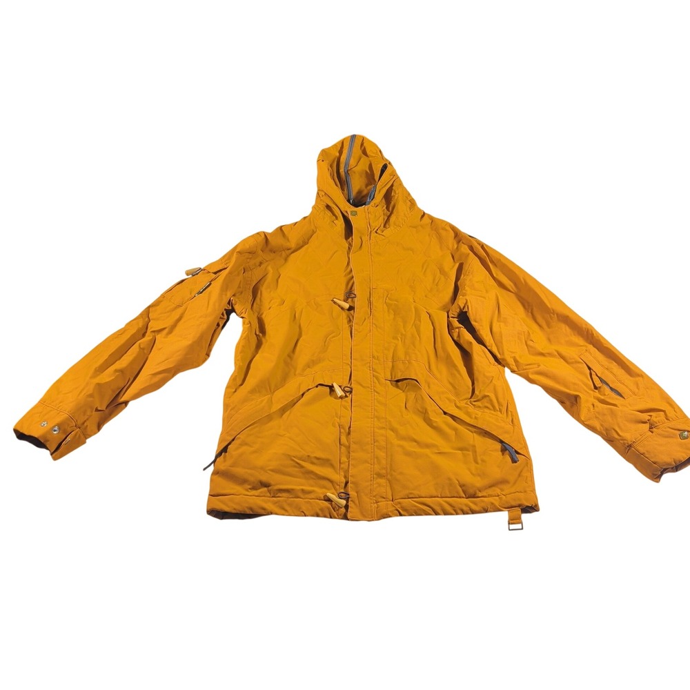 Ride Snowboards Jacket Mens M Orange Cell Series Nylon Waterproof Hooded Parka